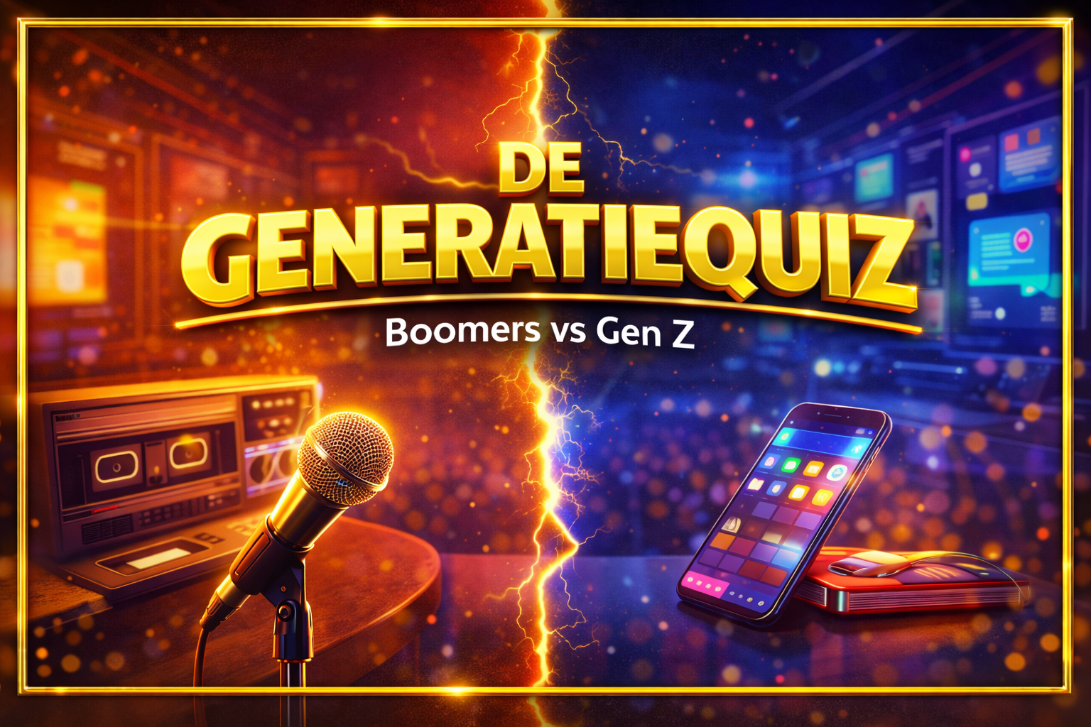 The Generation Quiz — Boomers vs Gen Z format