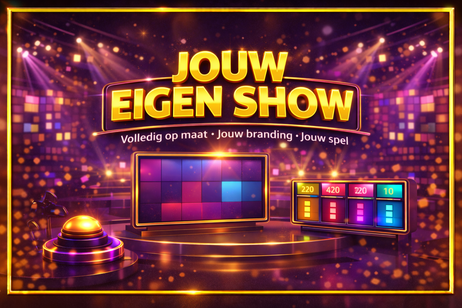 Your own show — custom quiz format in your branding