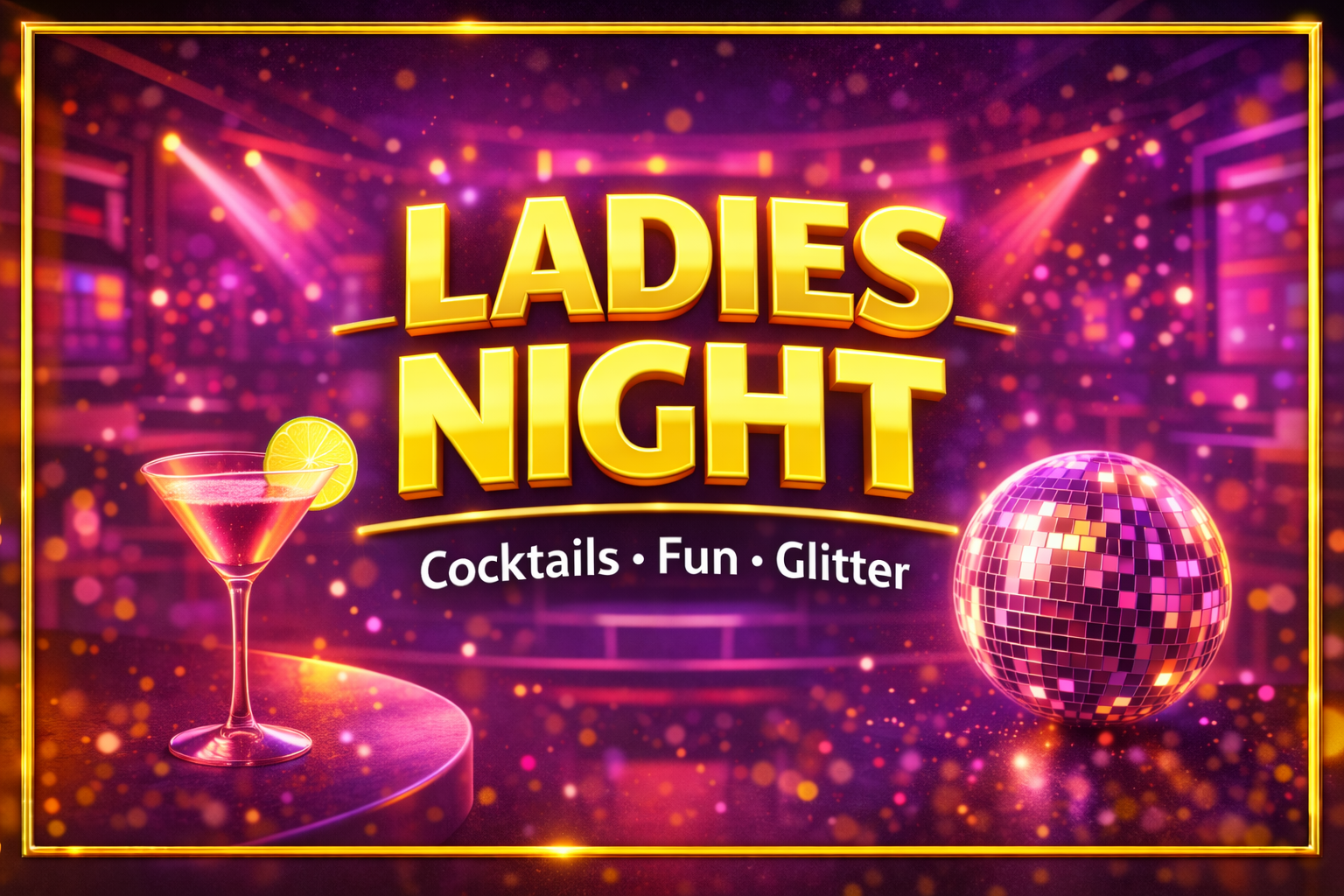 Ladies Night — cocktails, fun and glitter quiz show